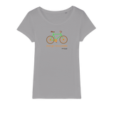 T-shirt bio femme "ENERGIE RENOUVELABLE" vélo vert