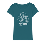 T-shirt bio femme "JE SUIS LA MONTAGNE" blanc