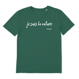 T-shirt bio unisex "JE SUIS LA NATURE" blanc