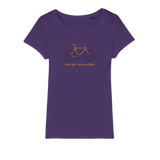 T-shirt bio femme "ENERGIE RENOUVELABLE" vélo orange