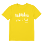 T-shirt bio unisex "JE SUIS LA FORET" sapin blanc