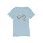 T-shirt bio enfant "ENERGIE RENOUVELABLE" vélo orange