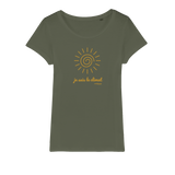 T-shirt bio femme "JE SUIS LE CLIMAT" soleil caramel