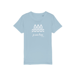 T-shirt bio enfant "JE SUIS L'EAU" gouttes blanc