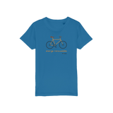 T-shirt bio enfant "ENERGIE RENOUVELABLE" vélo orange