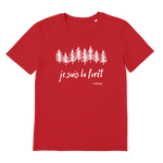 T-shirt bio unisex "JE SUIS LA FORET" sapin blanc