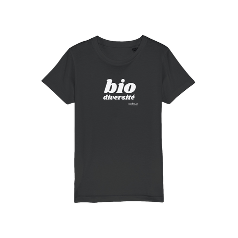 T-shirt bio enfant "BIO DIVERSITE" blanc