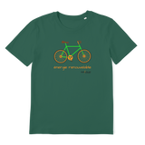 T-shirt bio unisex "ENERGIE RENOUVELABLE" vélo vert