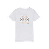 T-shirt bio enfant "ENERGIE RENOUVELABLE" vélo orange