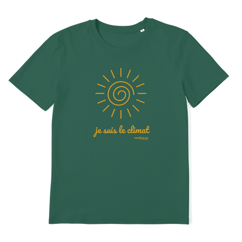 T-shirt bio unisex "JE SUIS LE CLIMAT" soleil caramel