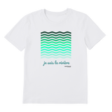 T-shirt bio unisex "JE SUIS LA RIVIERE" vagues