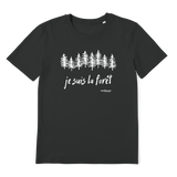 T-shirt bio unisex "JE SUIS LA FORET" sapin blanc