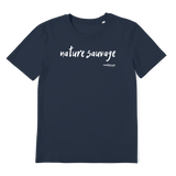 T-shirt bio unisex "NATURE SAUVAGE" blanc