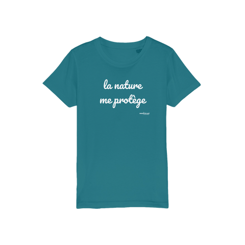 T-shirt bio enfant "LA NATURE ME PROTEGE"