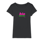 T-shirt bio femme "BIO DIVERSITE" rose et vert