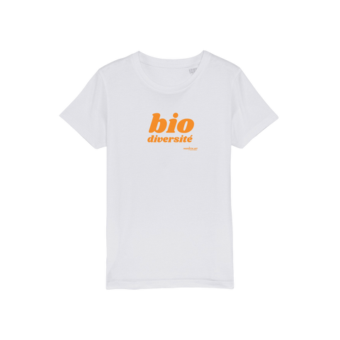 T-shirt bio enfant "BIO DIVERSITE" orange