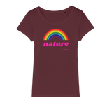 T-shirt bio femme "NATURE & ARC-EN-CIEL" pop grand