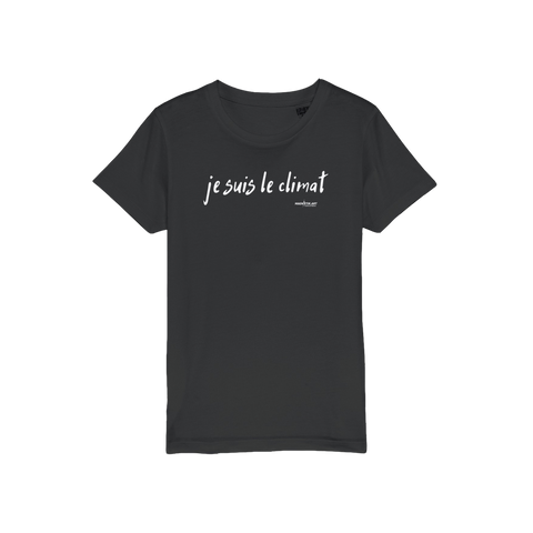 T-shirt bio enfant "JE SUIS LE CLIMAT" blanc