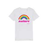 T-shirt bio enfant "NATURE & ARC-EN-CIEL" pop grand