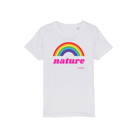 T-shirt bio enfant "NATURE & ARC-EN-CIEL" pop grand