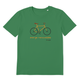 T-shirt bio unisex "ENERGIE RENOUVELABLE" vélo orange