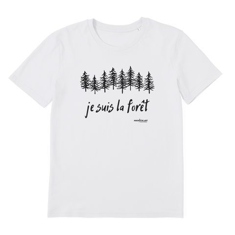 T-shirt bio unisex "JE SUIS LA FORET" sapin