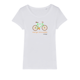 T-shirt bio femme "ENERGIE RENOUVELABLE" vélo vert