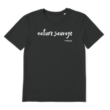 T-shirt bio unisex "NATURE SAUVAGE" blanc