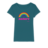 T-shirt bio femme "NATURE & ARC-EN-CIEL" pop grand