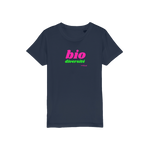 T-shirt bio enfant "BIO DIVERSITE" rose et vert