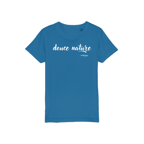 T-shirt bio enfant "DOUCE NATURE" blanc