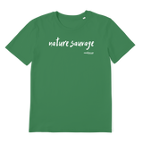 T-shirt bio unisex "NATURE SAUVAGE" blanc