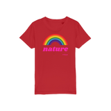 T-shirt bio enfant "NATURE & ARC-EN-CIEL" pop grand