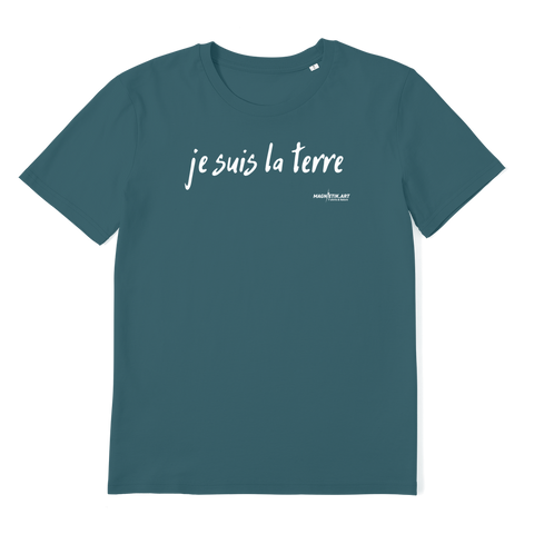 T-shirt bio unisex "JE SUIS LA TERRE" blanc