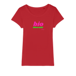 T-shirt bio femme "BIO DIVERSITE" rose et vert