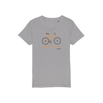 T-shirt bio enfant "ENERGIE RENOUVELABLE" vélo orange