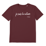 T-shirt bio unisex "JE SUIS LA NATURE" blanc