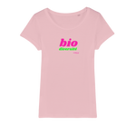 T-shirt bio femme "BIO DIVERSITE" rose et vert