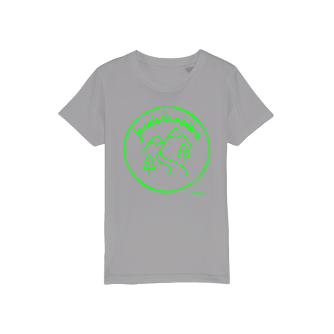 T-shirt bio enfant "JE SUIS LA RIVIERE" vert