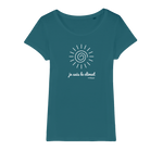 T-shirt bio femme "JE SUIS LE CLIMAT" soleil blanc