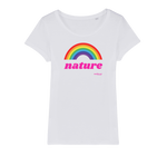 T-shirt bio femme "NATURE & ARC-EN-CIEL" pop grand