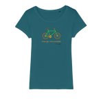 T-shirt bio femme "ENERGIE RENOUVELABLE" vélo vert