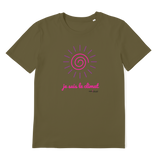 T-shirt bio unisex "JE SUIS LE CLIMAT" soleil rose