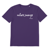 T-shirt bio unisex "NATURE SAUVAGE" blanc