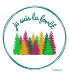 T-shirt bio enfant "JE SUIS LA FORET" pétrole