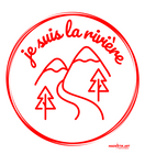 T-shirt bio enfant "JE SUIS LA RIVIERE" rouge