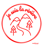 T-shirt bio enfant "JE SUIS LA RIVIERE" rouge