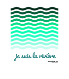 T-shirt bio unisex "JE SUIS LA RIVIERE" vagues