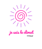 T-shirt bio unisex "JE SUIS LE CLIMAT" soleil rose