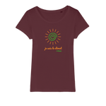 T-shirt bio femme "JE SUIS LE CLIMAT" soleil vert caramel